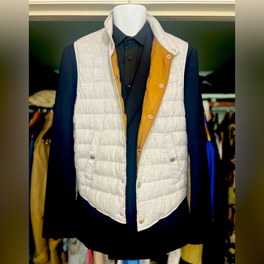 Brunello Cucinelli woven size small Vest relax fit
